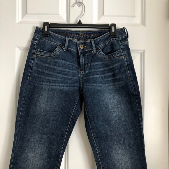 Jeans Simply Vera Straight Leg, Women's Size 6 Demin Dark Wash Blue Casual - Picture 5 of 9